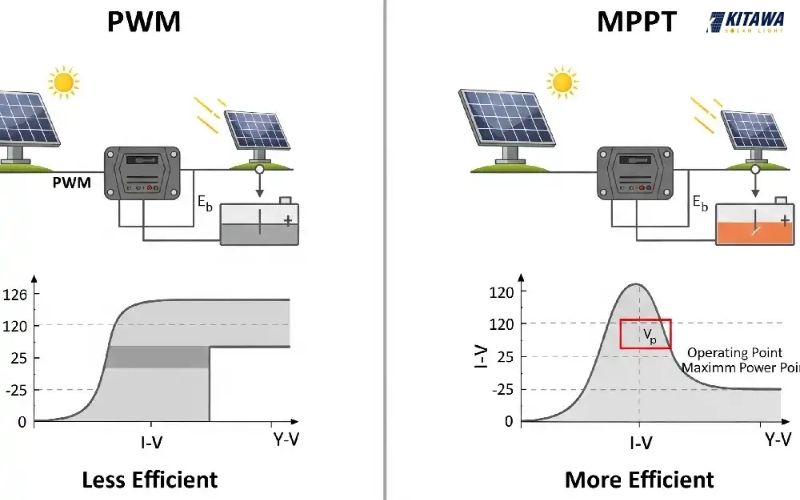 MPPT và PWM là hai công nghệ thường được tích hợp trong bộ điều khiển sạc