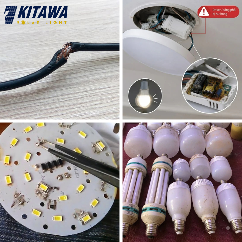 Chip LED hoặc driver bị hỏng đều có thể khiến bóng đèn LED không sáng.