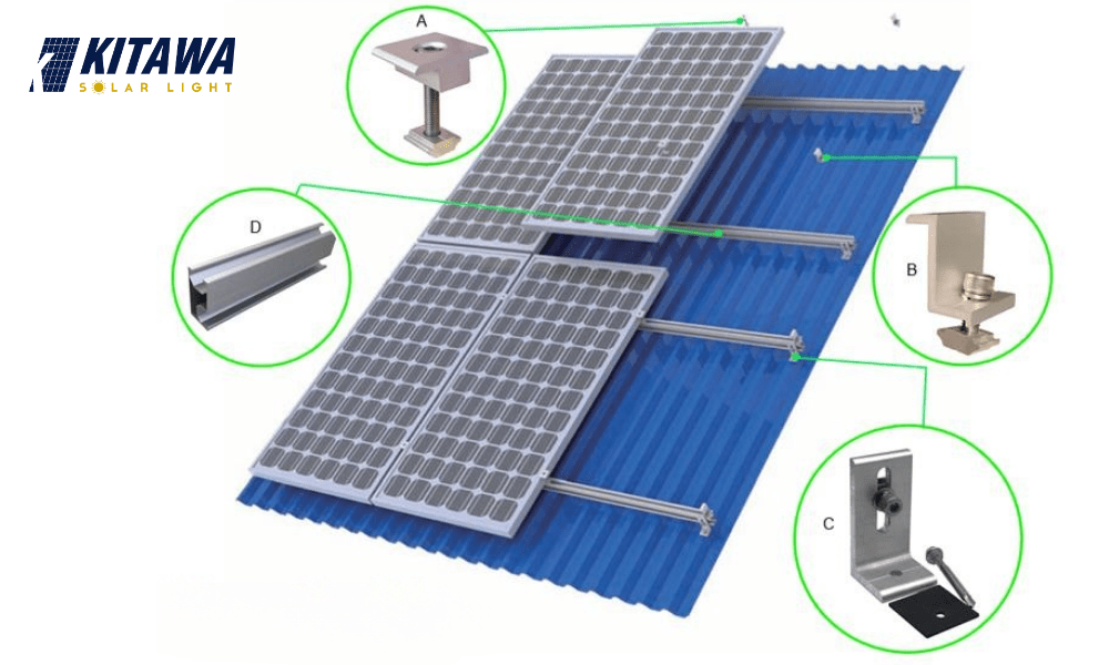Phụ kiện lắp đặt tấm pin năng lượng mặt trời cần chú ý nhiều yếu tố.