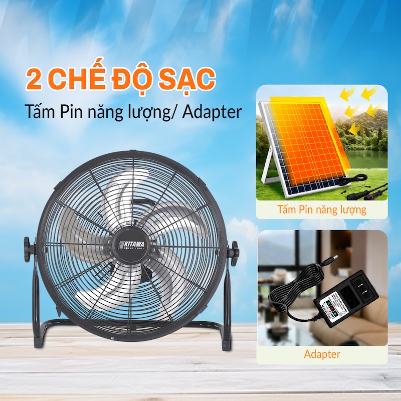 quạt chân quỳ năng lượng mặt trời 30W