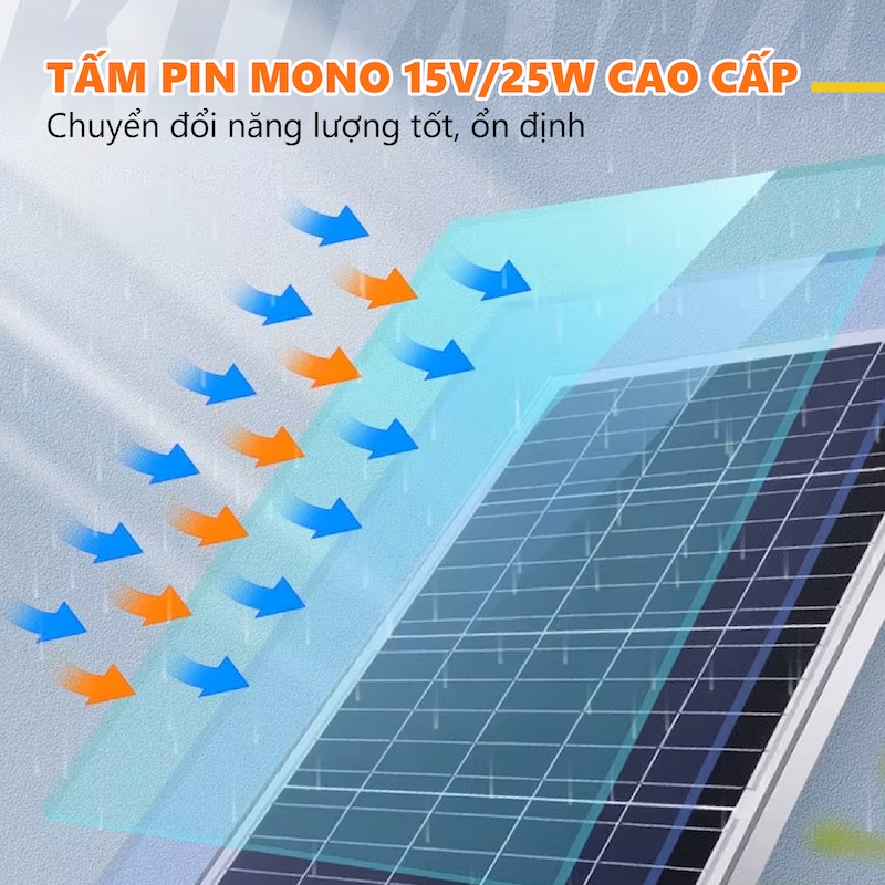 quạt chân quỳ năng lượng mặt trời 30W