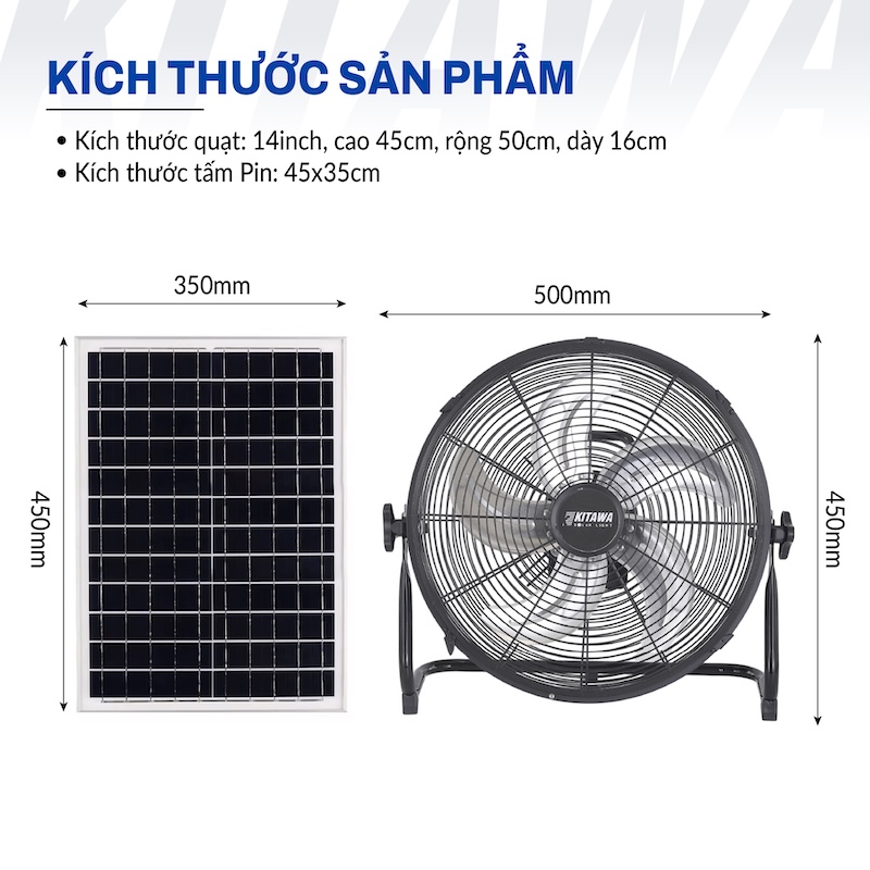 quạt chân quỳ năng lượng mặt trời 30W