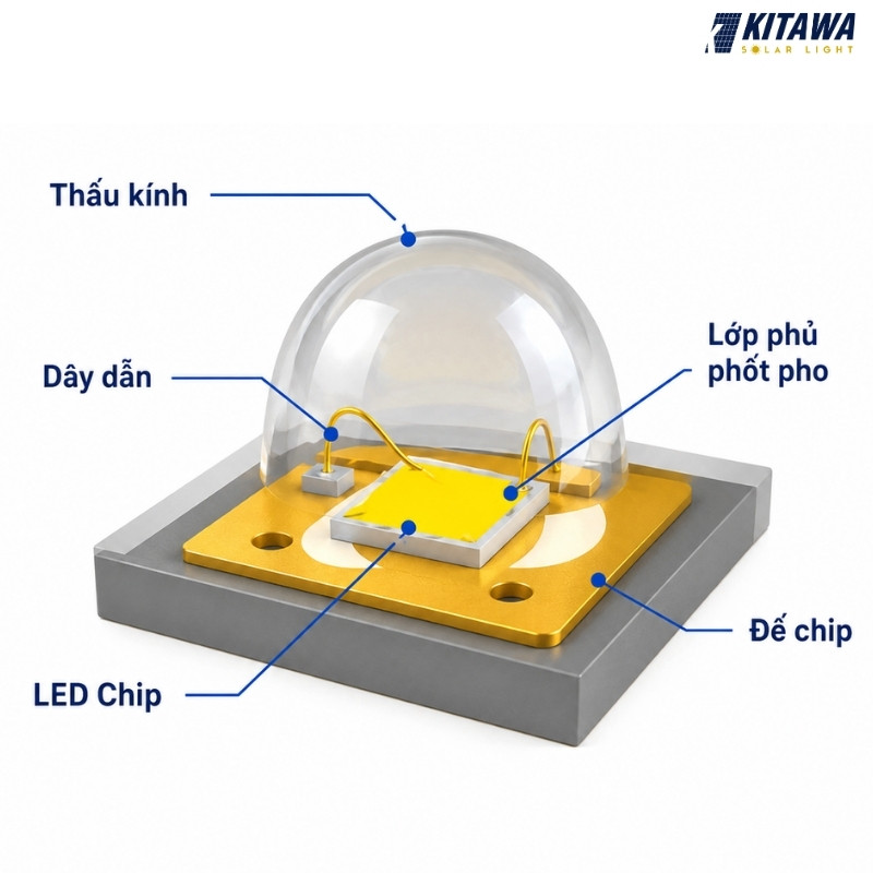 Cấu tạo chip LED gồm những bộ phận nào