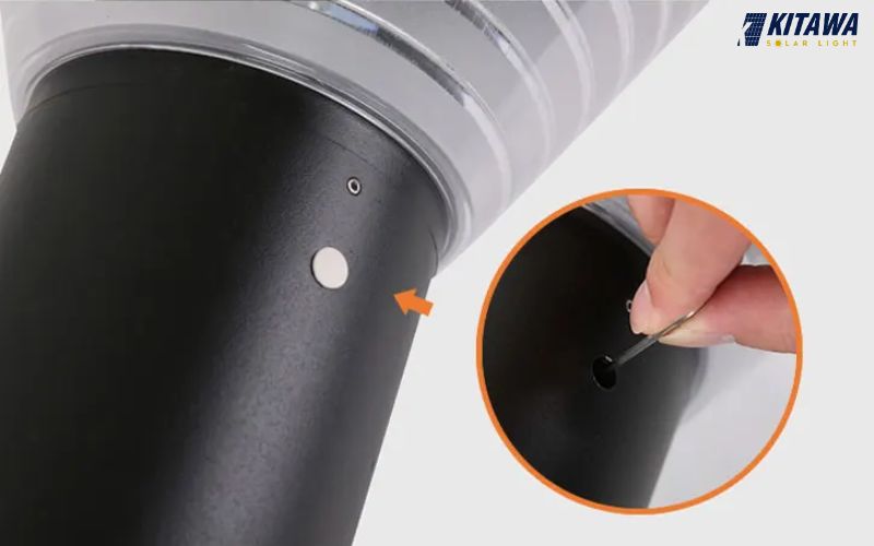 Đèn sân vườn năng lượng mặt trời trụ tròn KITAWA SV113-B