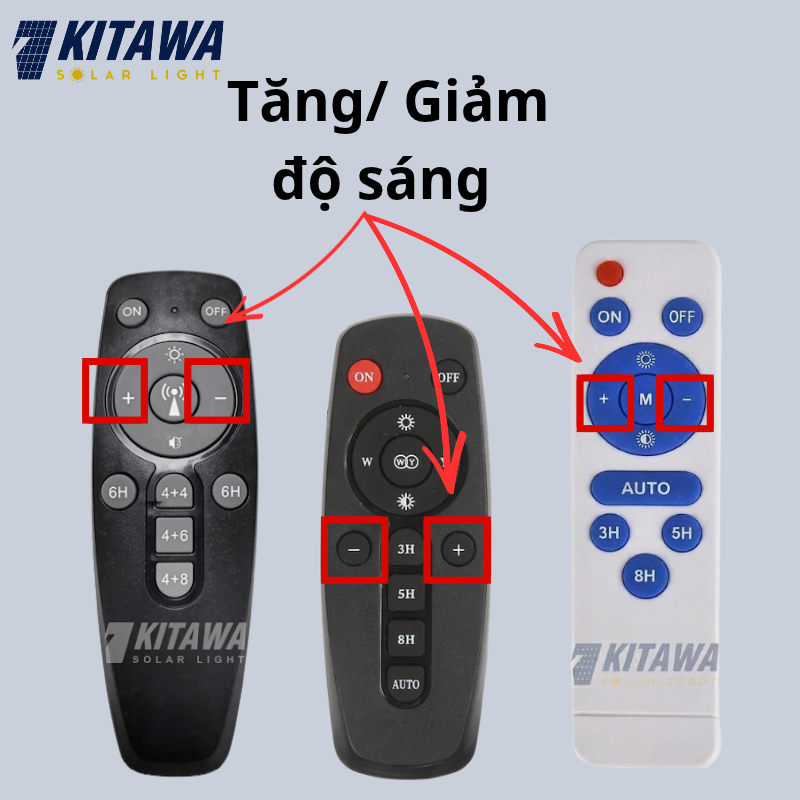 Nút cộng trừ trên remote dùng để điều chỉnh cấp độ sáng đèn 