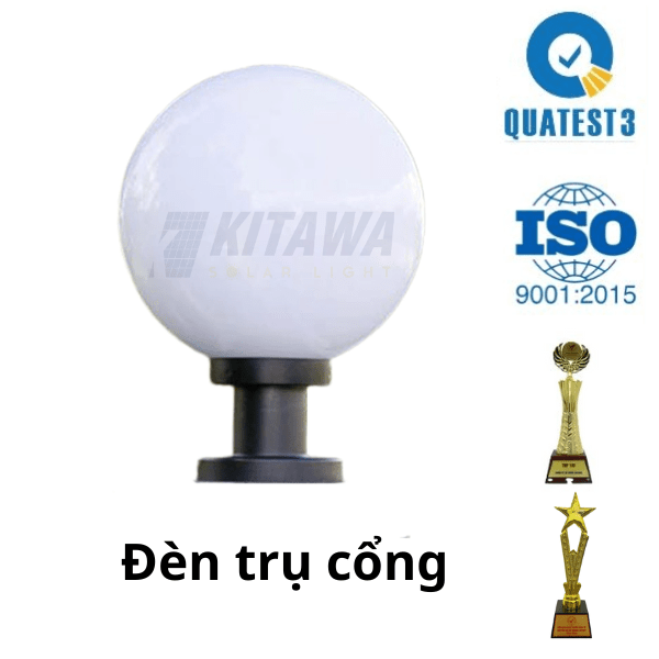 Đèn trụ cổng năng lượng mặt trời KITAWA SV633 giá 1.100.000đ