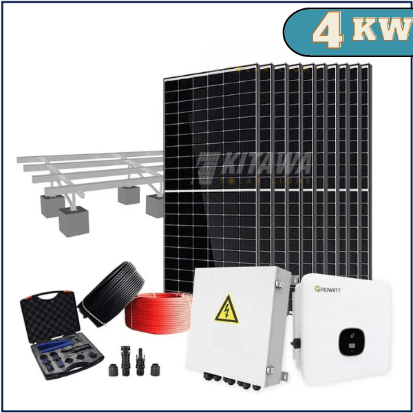 Combo hệ thống điện mặt trời bám tải dành cho gia đình công suất 4KW