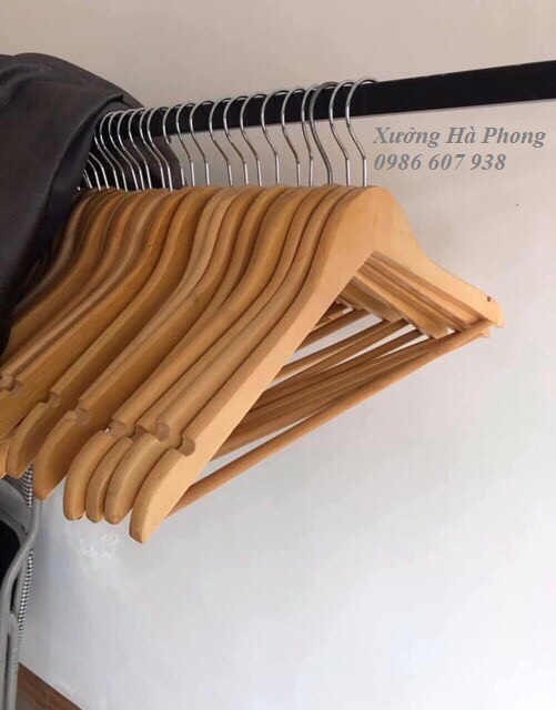 Móc áo gỗ tam giác màu vàng (móc áo gỗ chữ A)