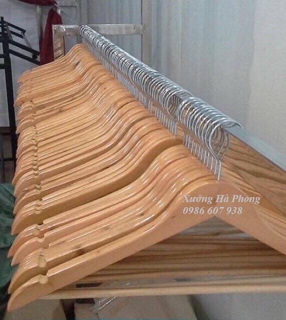 Móc áo gỗ tam giác màu vàng (móc áo gỗ chữ A)