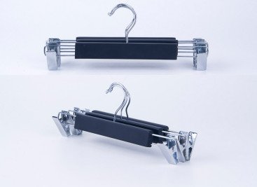 kẹp quần gỗ đen,đầu kẹp inoc bạc,đầu móc vuông ngắn inoc