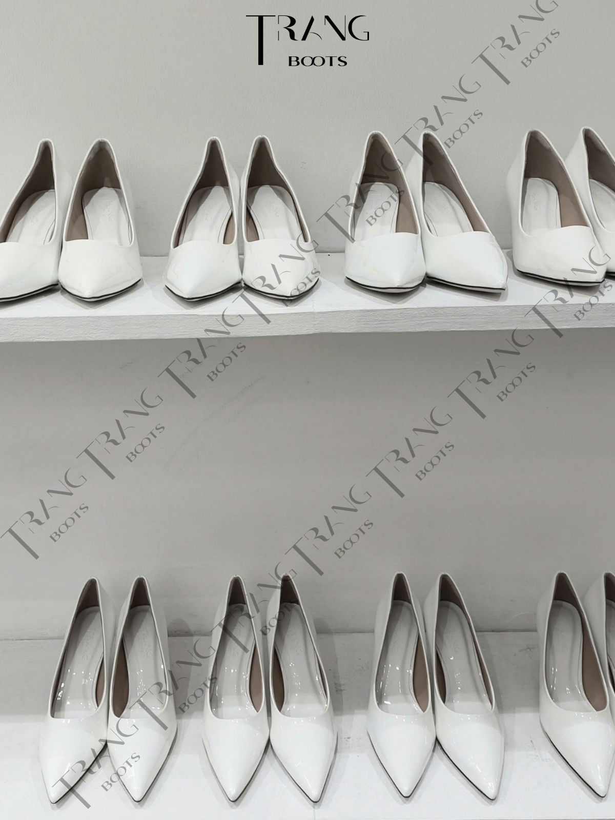 KATE PUMP HIGHHEELS - GIÀY CAO GÓT PUMP KATE - TRẮNG 7 -8CM
