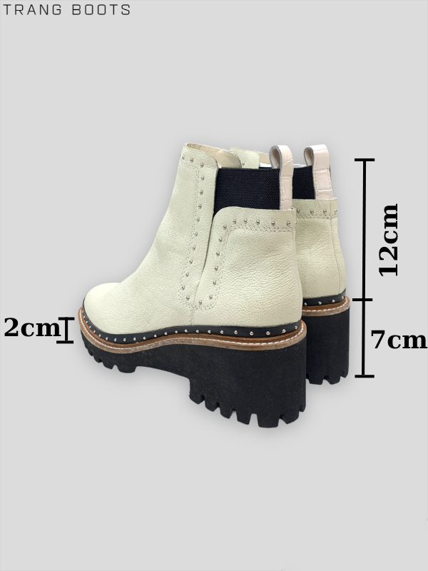 CHELSEA BOOTS DOLCE VITA MŨI TRÒN ĐẾ CAO SU 6CM