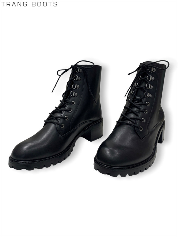 COMBAT BOOTS MADEWELL DA THẬT MŨI TRÒN THẮT DÂY