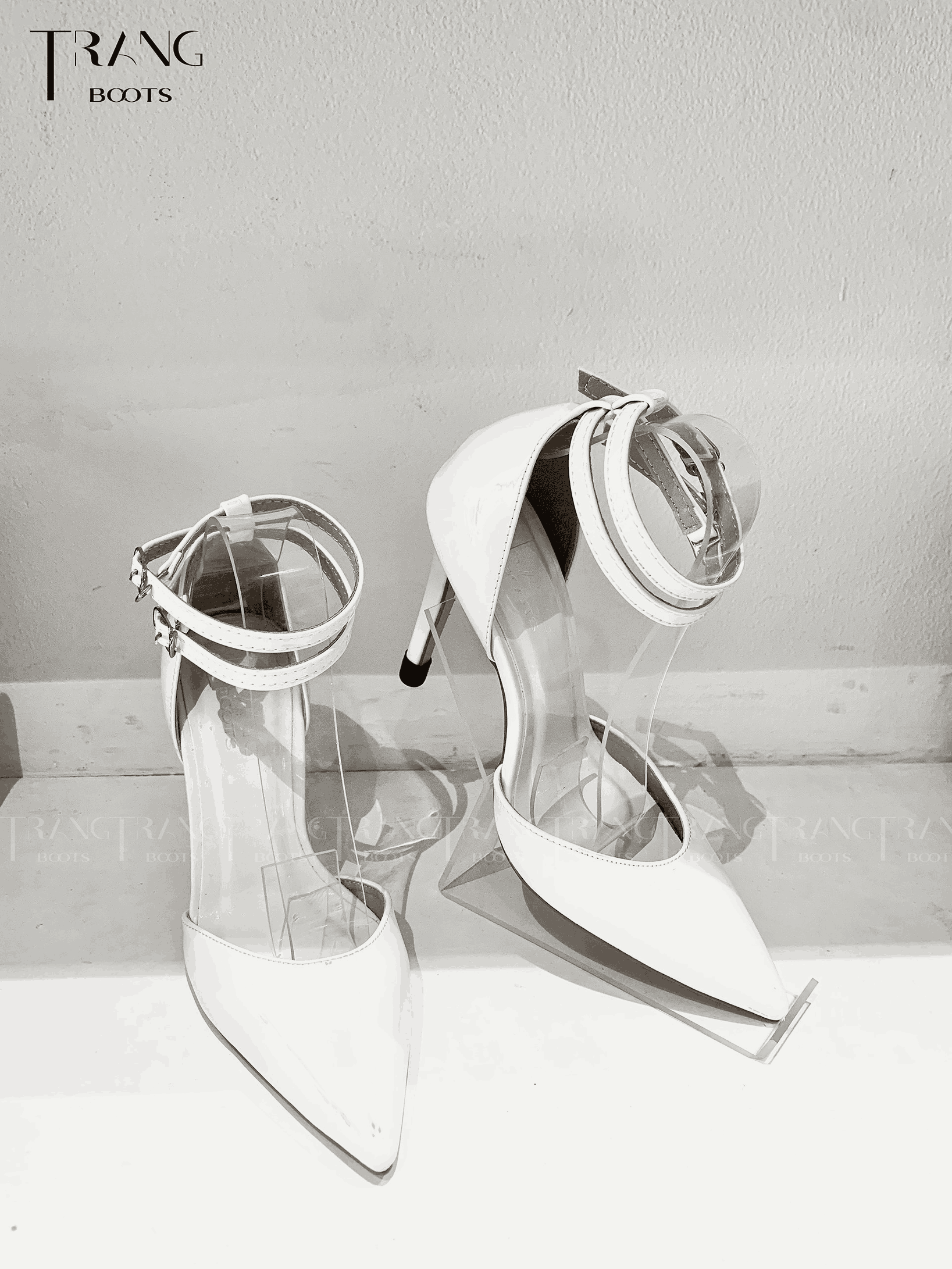 GIÀY CAO GÓT MŨI NHỌN QUEEN PHIÊN BẢN 2.0 TRẮNG