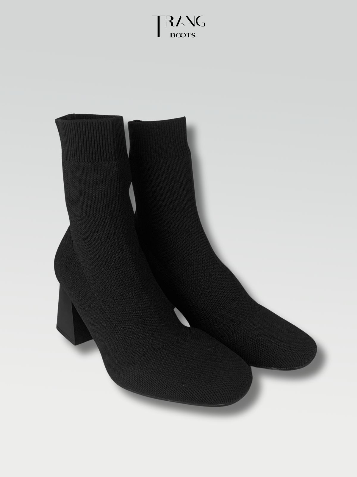 SOCK BOOTS WOOL HIGH HEELS