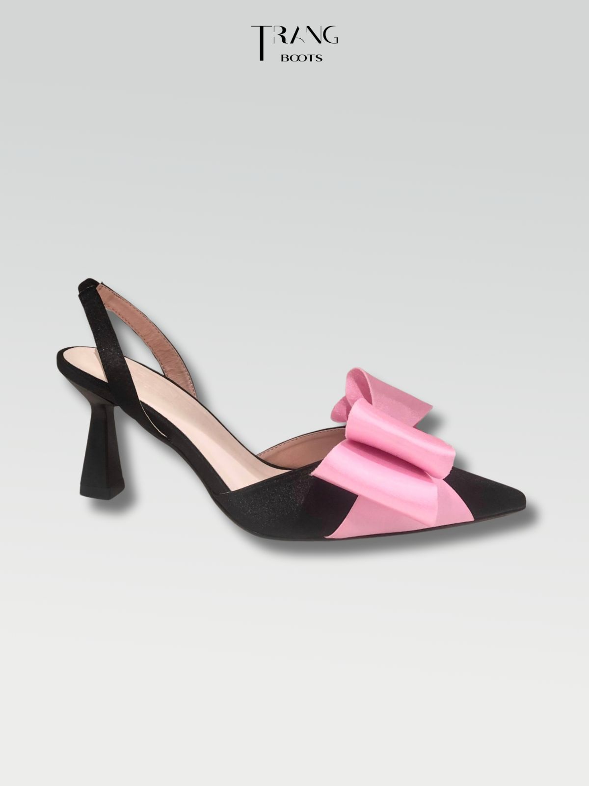 GIÀY CAO GÓT MŨI NHỌN PHỐI NƠ SANG TRỌNG GÓT 7CM LISA PHIÊN BẢN 2.0