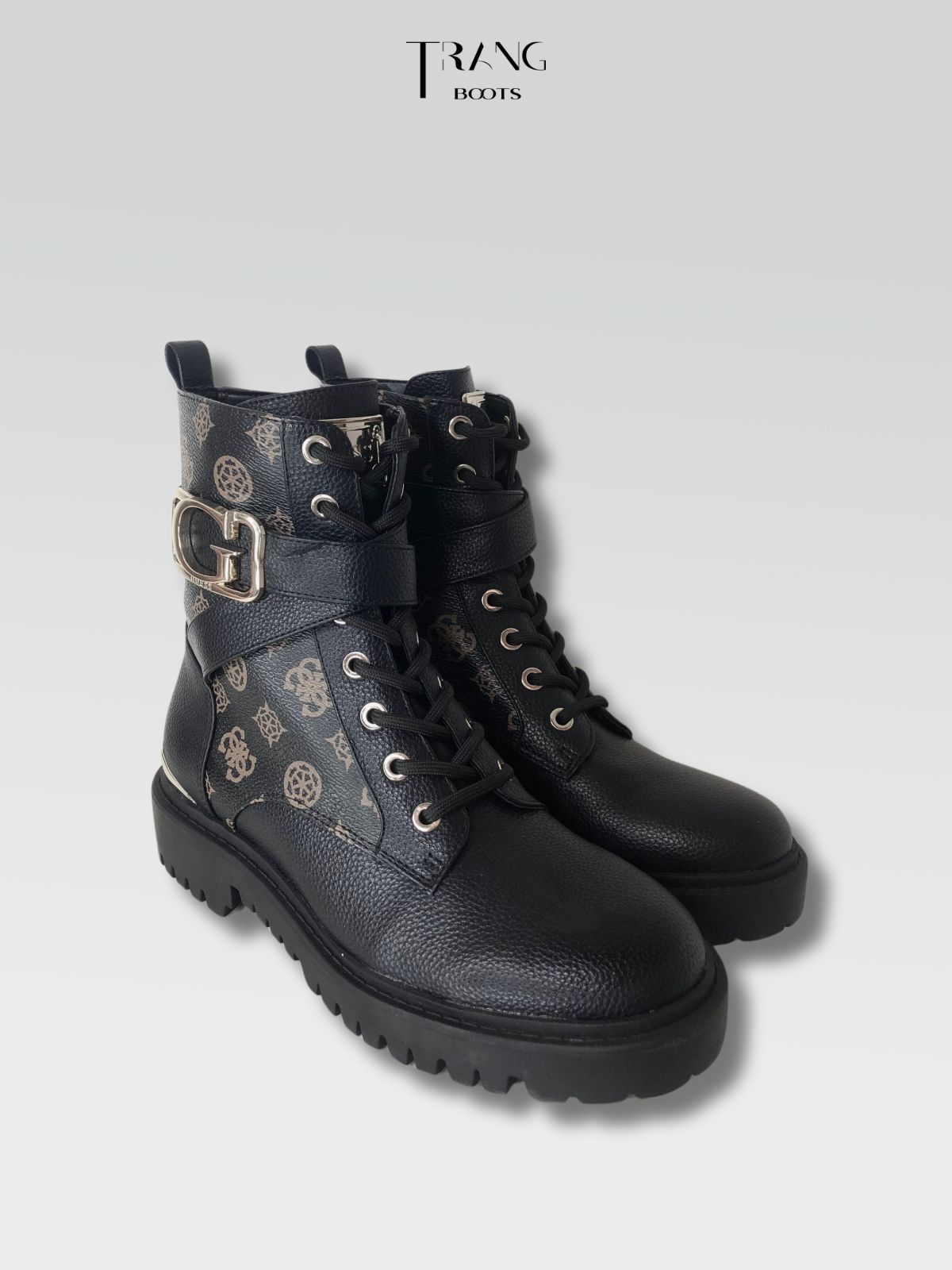 GIÀY BOOTS GỐI THỜI TRANG CỔ CHỮ V - CAO BỒI