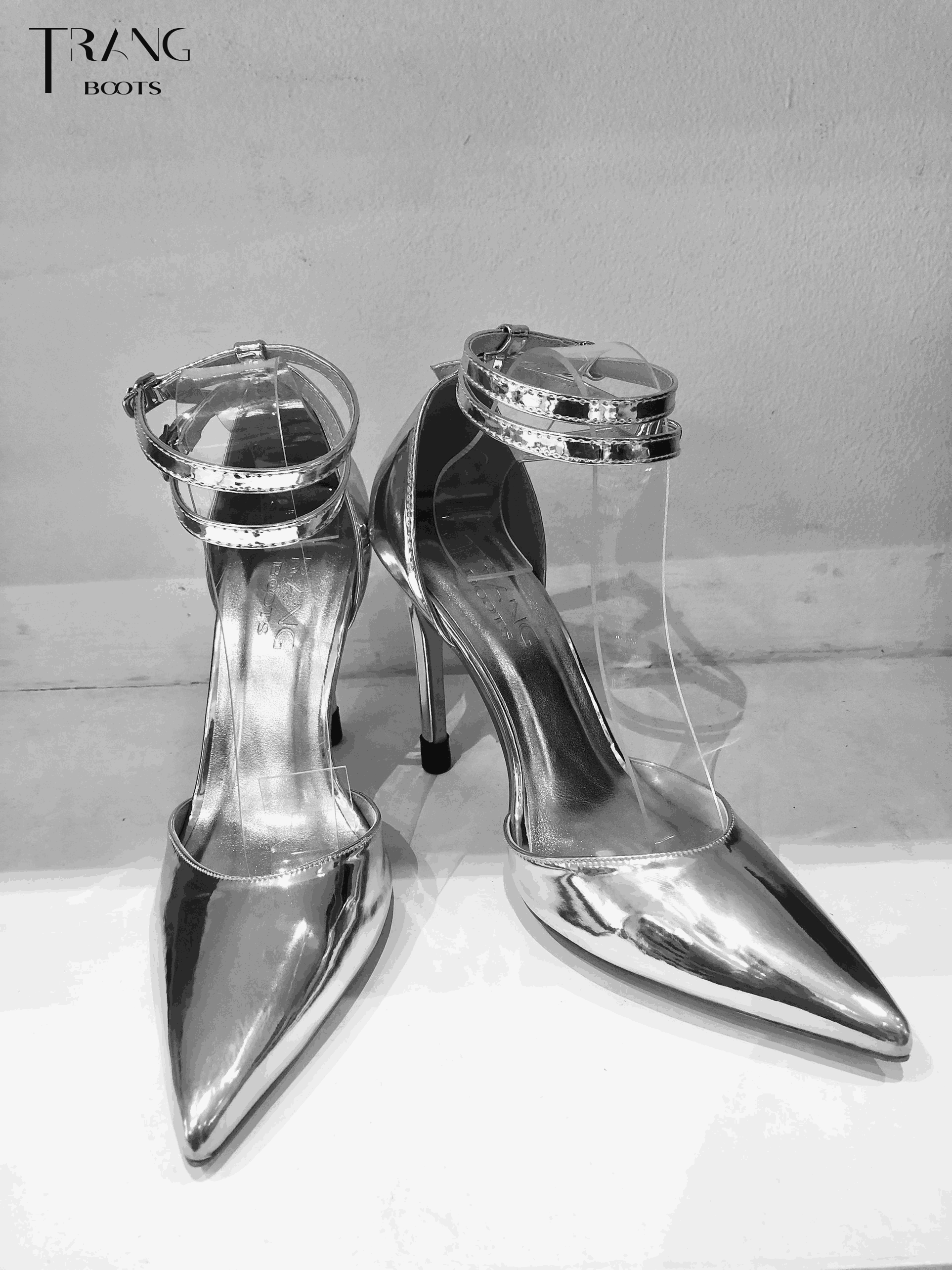 GIÀY CAO GÓT MŨI NHỌN QUEEN PHIÊN BẢN 2.0 BẠC