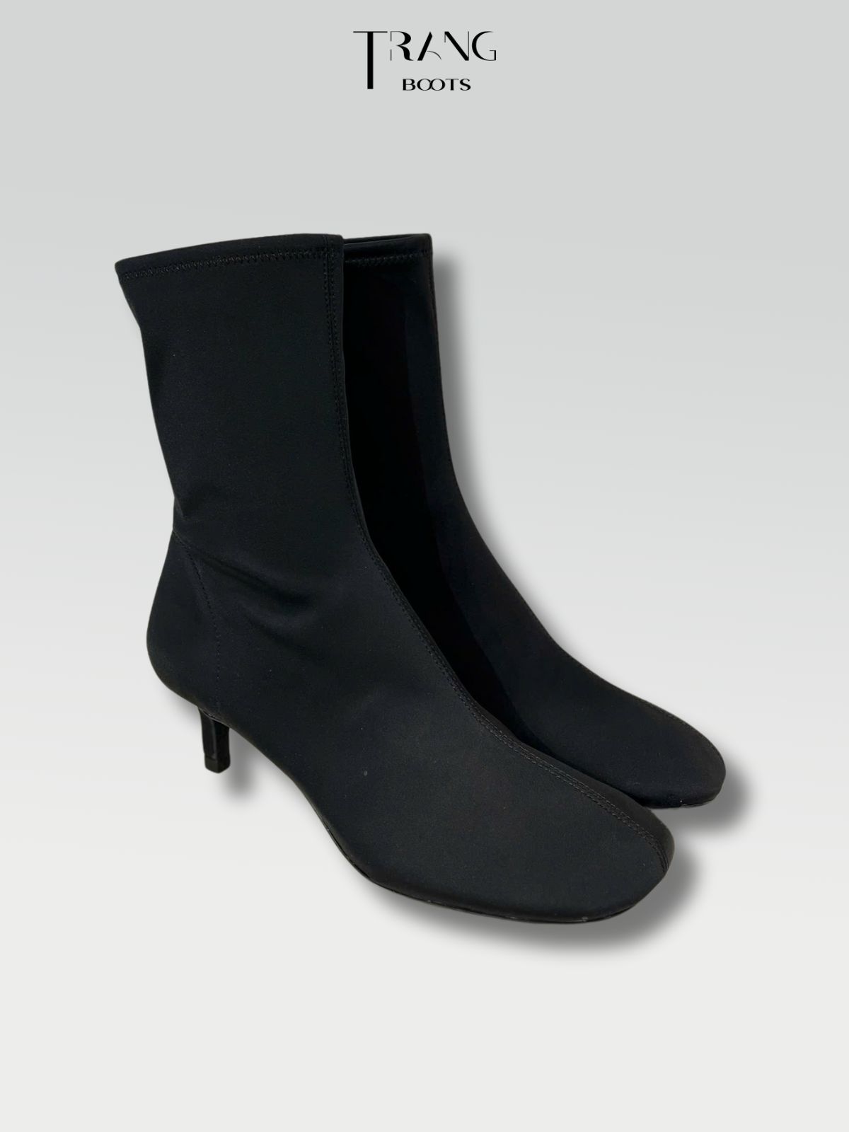 HIGHHEELS BOOTS ZARA GÓT NHỌN MŨI TRÒN