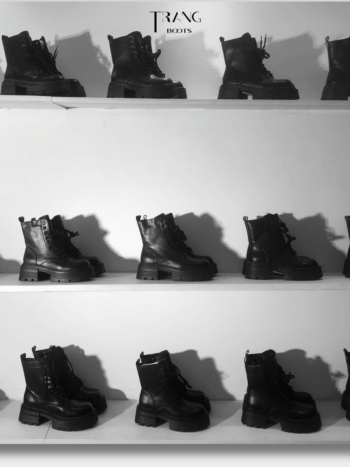 COMBAT BOOTS CỔ THẤP DA MỜ PHONG CÁCH CHIẾN BINH