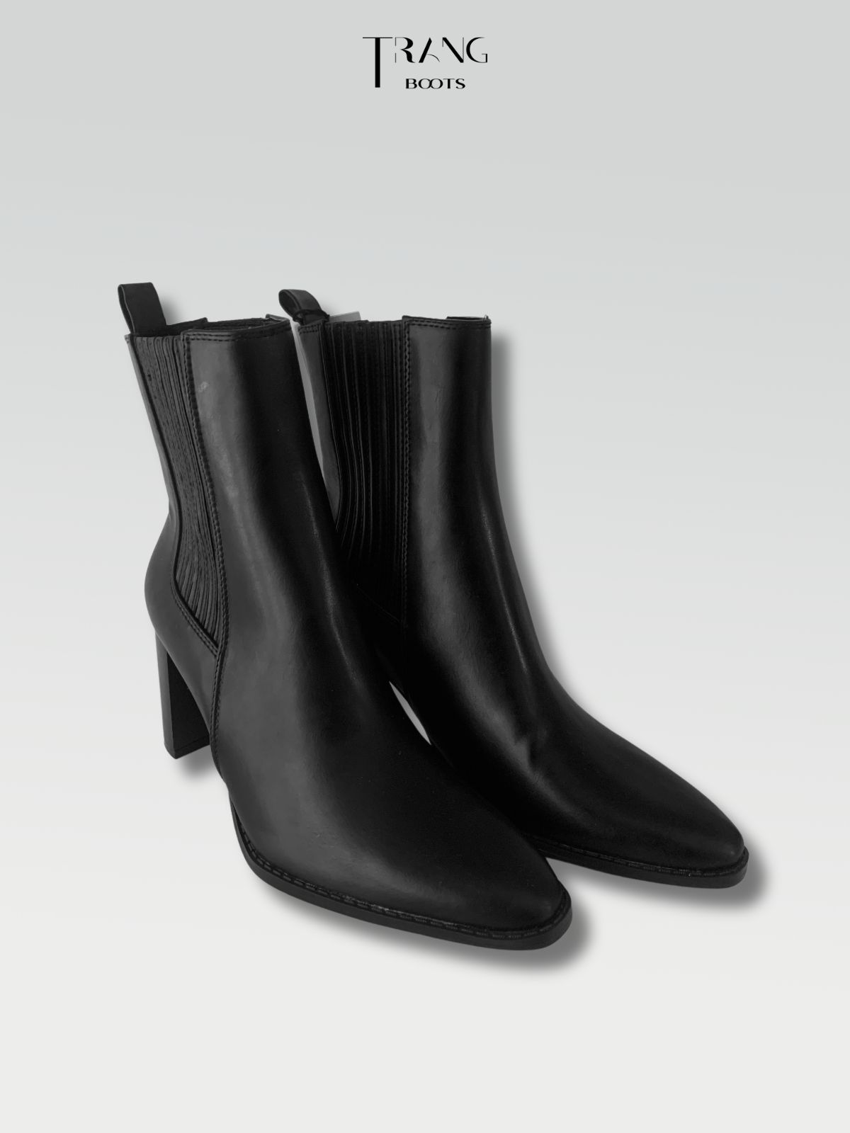 LEFTIES LEATHER ANKLE BOOTS BLACK - ANKLE BOOTS DA MÀU ĐEN LEFTIES