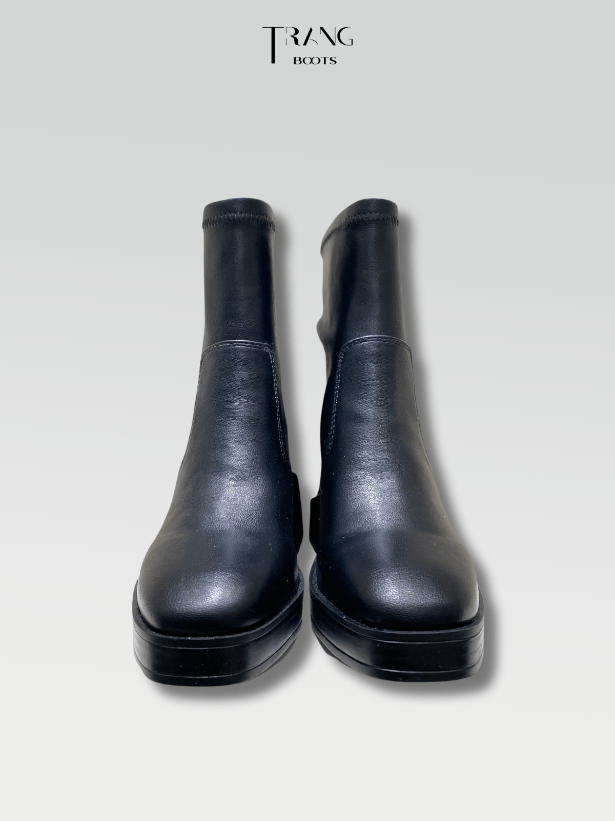 LEFTIES LEATHER ANKLE BOOTS BLACK - ANKLE BOOTS DA MỜ MÀU ĐEN