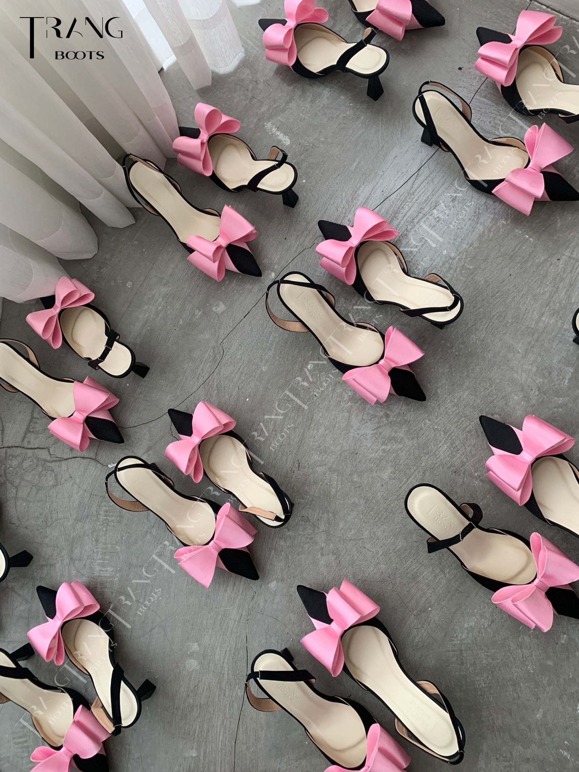 GIÀY CAO GÓT MŨI NHỌN PHỐI NƠ SANG TRỌNG GÓT 7CM LISA PHIÊN BẢN 2.0