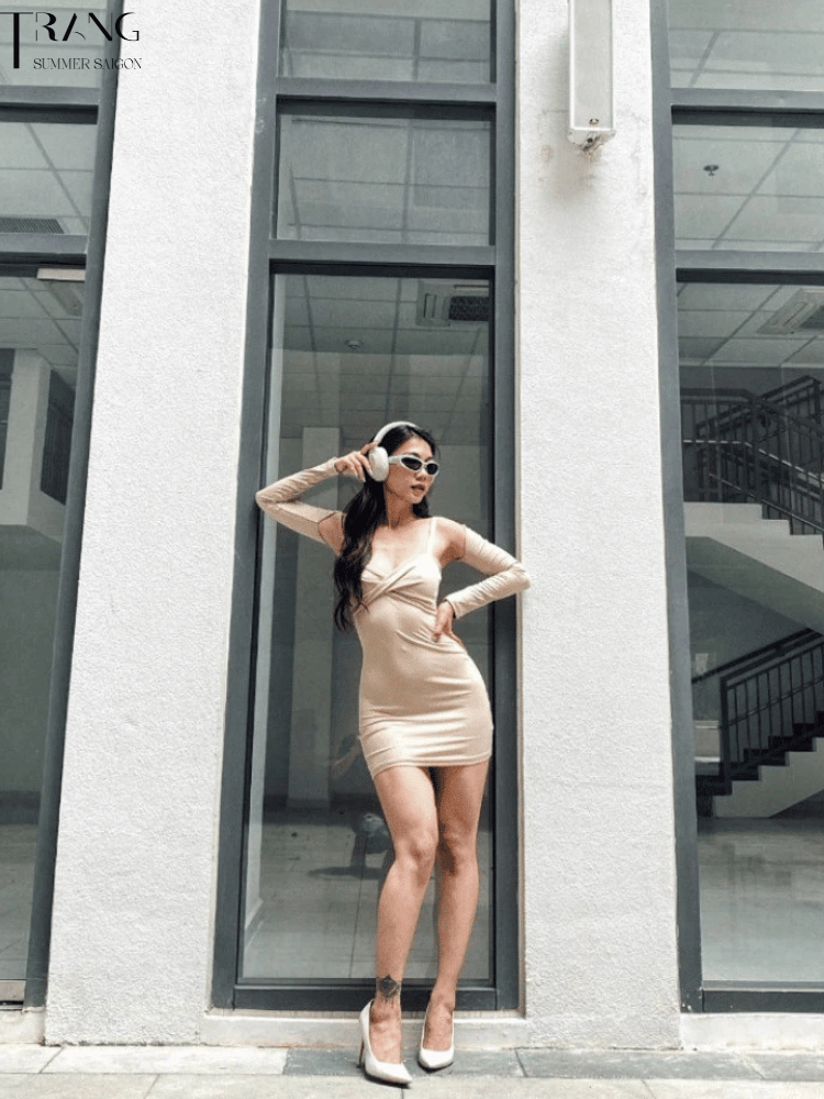 ĐẦM BODY HAI DÂY XOẮN NGỰC