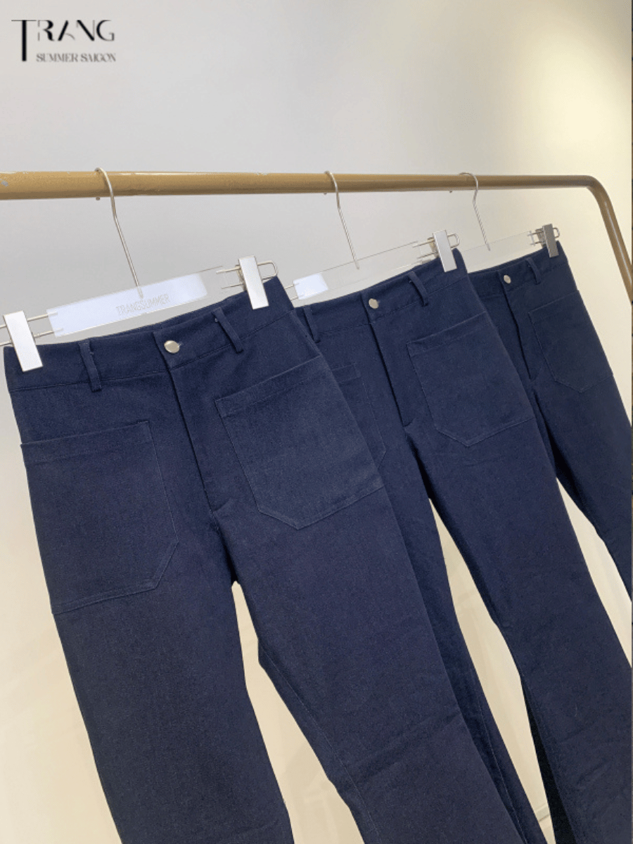 JARY MODERN HIGH WAIST JEANS TROUSERS-QUẦN JEAN LƯNG CAO 2 TÚI JARY