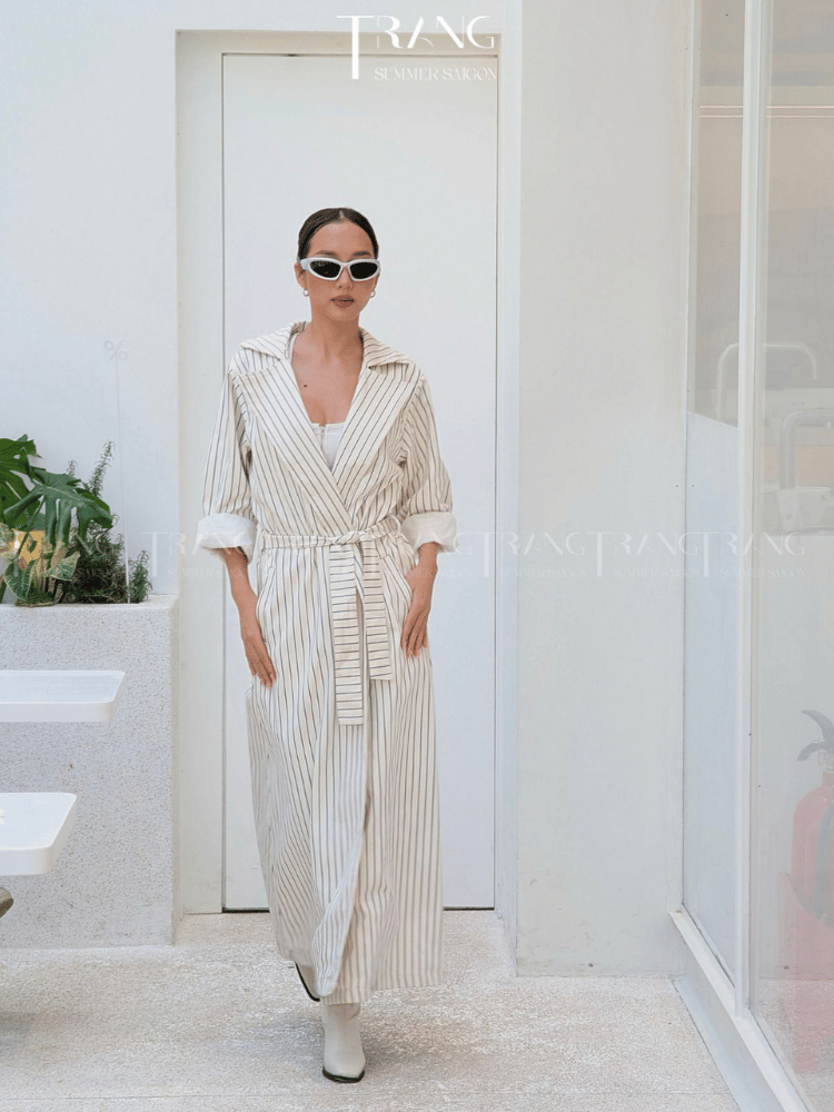 ÁO MANTO JEANS SỌC DECEM