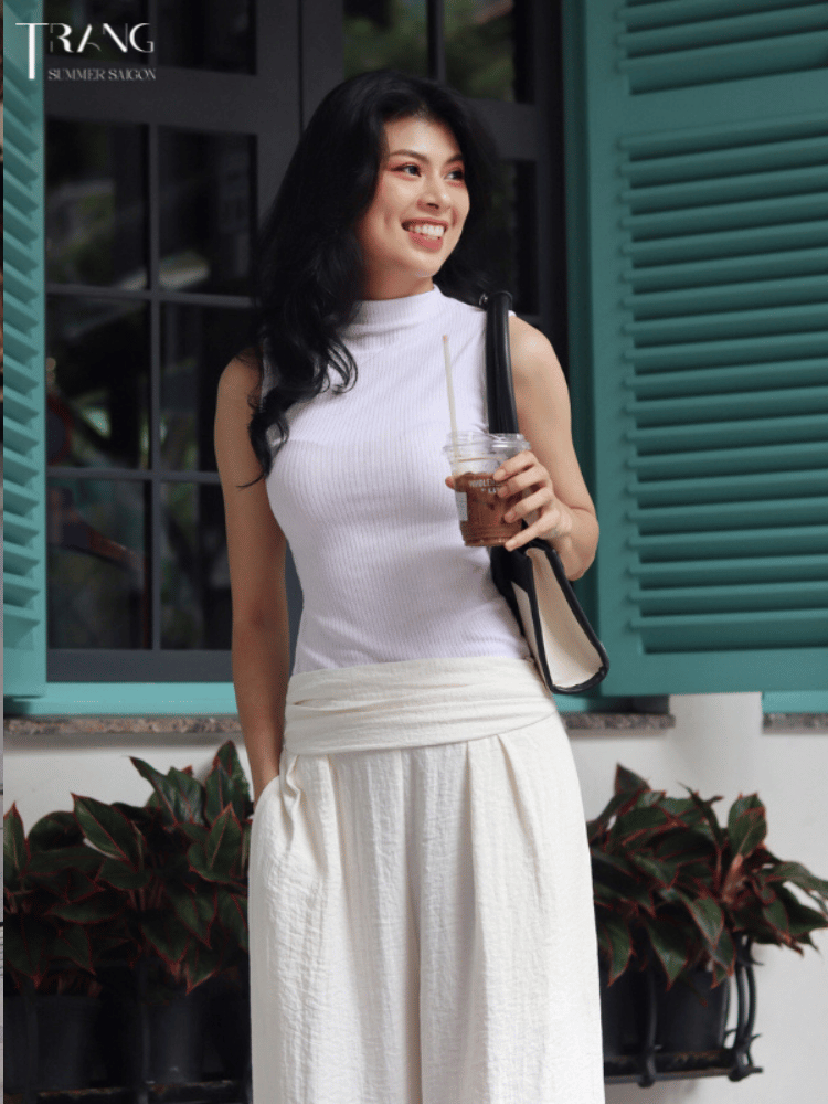 Cloud basic T-shirt - Áo thun trắng không tay