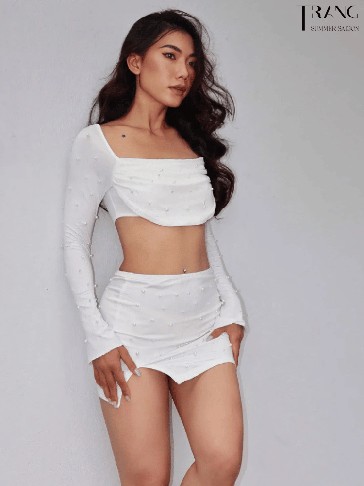 SET VÁY BODY ĐÍNH HỘT NGẮN