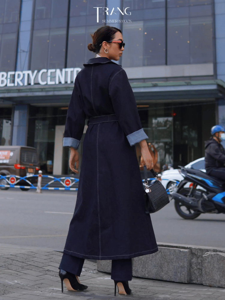 DECEM MANTO JEANS - ÁO MANTO JEANS MÀU XANH ĐEN