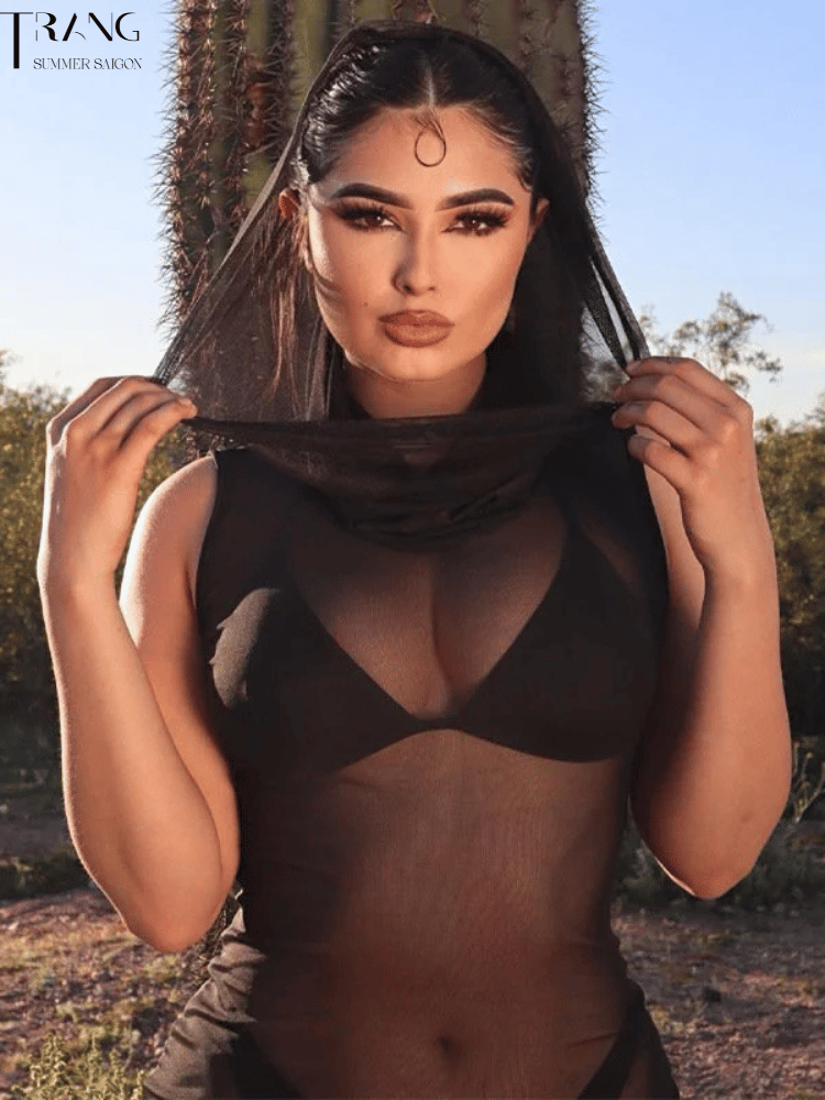 ĐẦM LƯỚI XUYÊN THẤU DÁNG DÀI MÙA HÈ GỢI CẢM