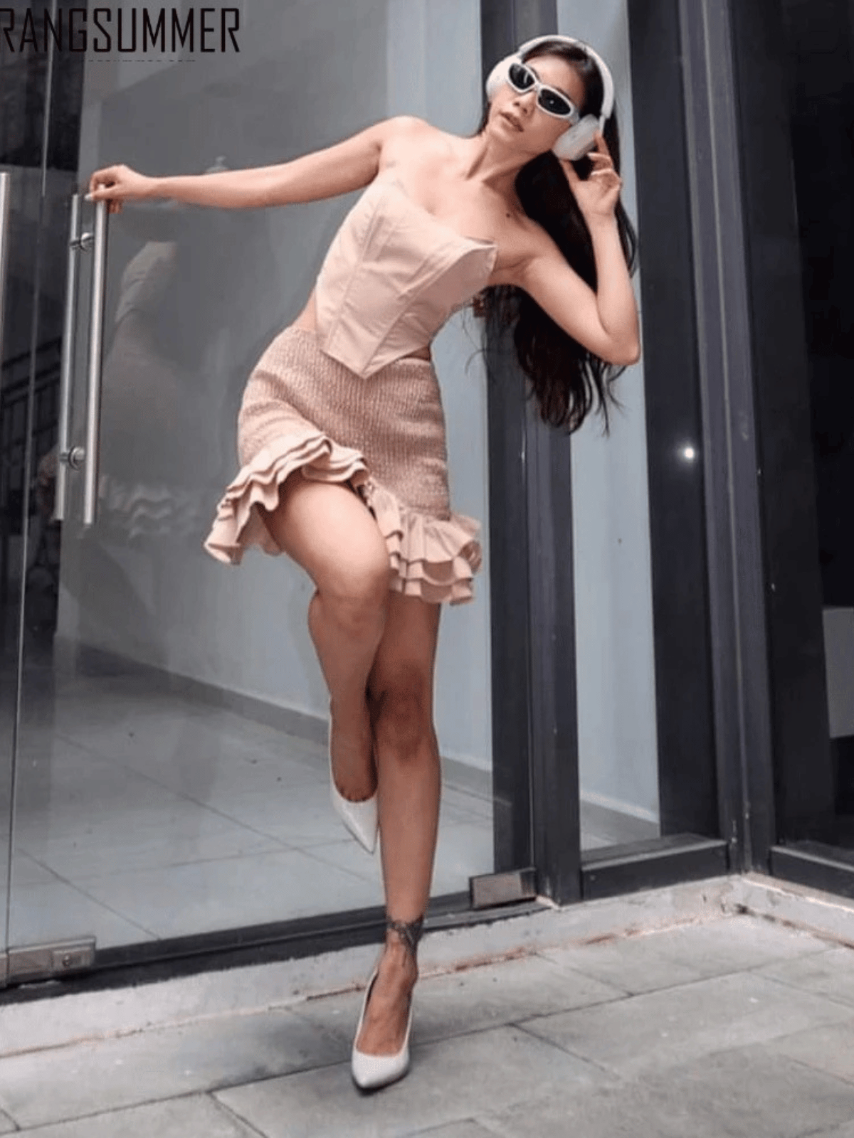 SET VÁY ÁO CORSET VÁY XÒE