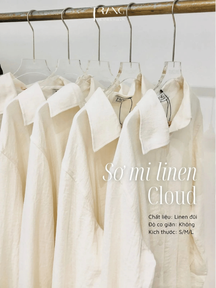 ÁO SƠ MI LINEN DÀI TAY CLOUD