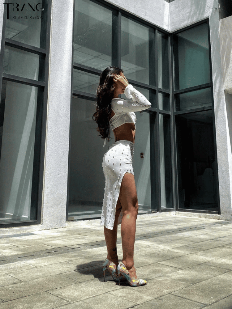 SET VÁY BODY ĐÍNH HỘT DÀI