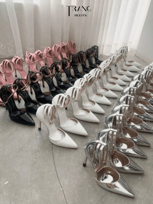 GIÀY CAO GÓT MŨI NHỌN QUEEN PHIÊN BẢN 2.0 ĐEN