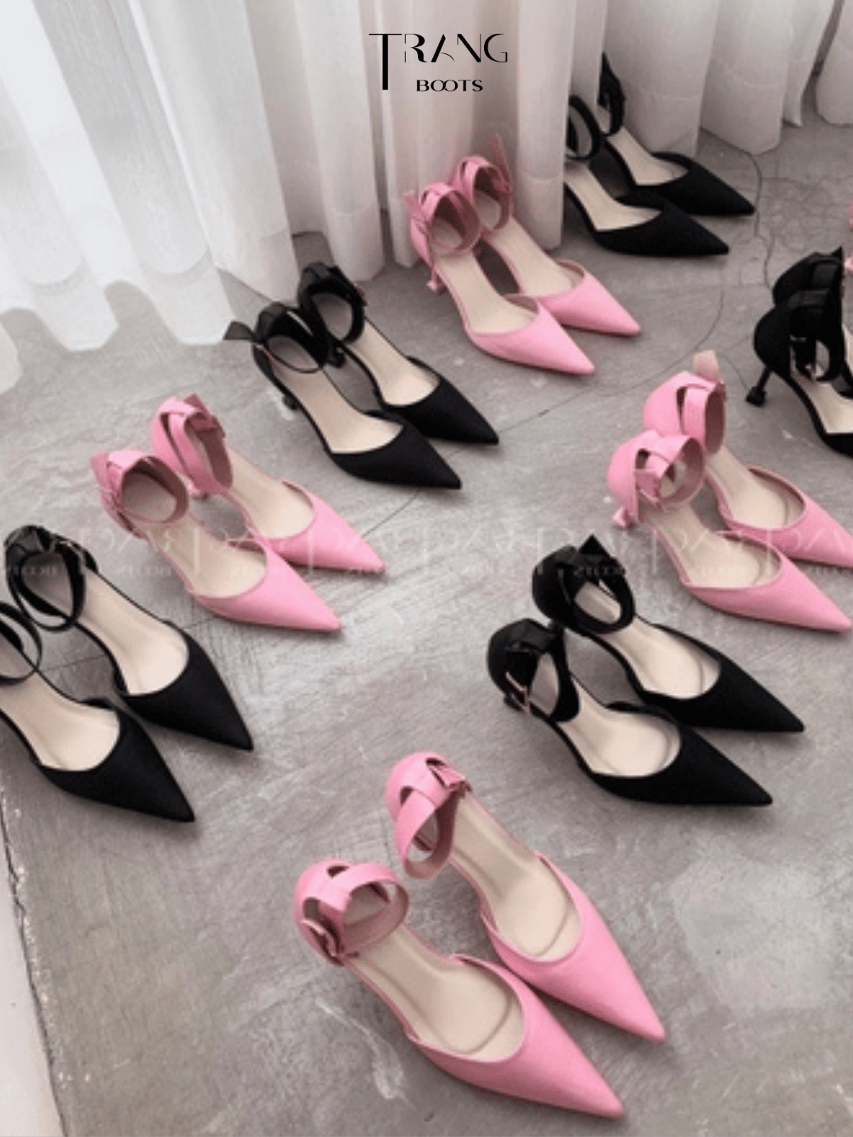 LISA HIGH-HEELS - GIÀY CAO GÓT MŨI NHỌN LỤA SATIN LISA HỒNG