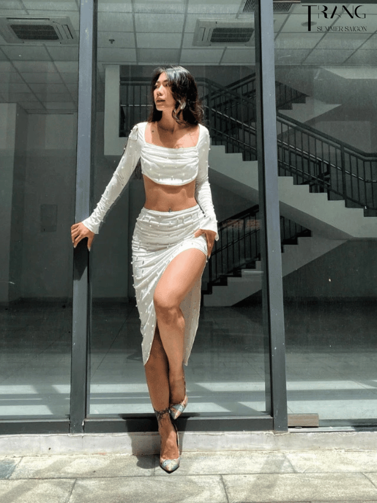 SET VÁY BODY ĐÍNH HỘT DÀI