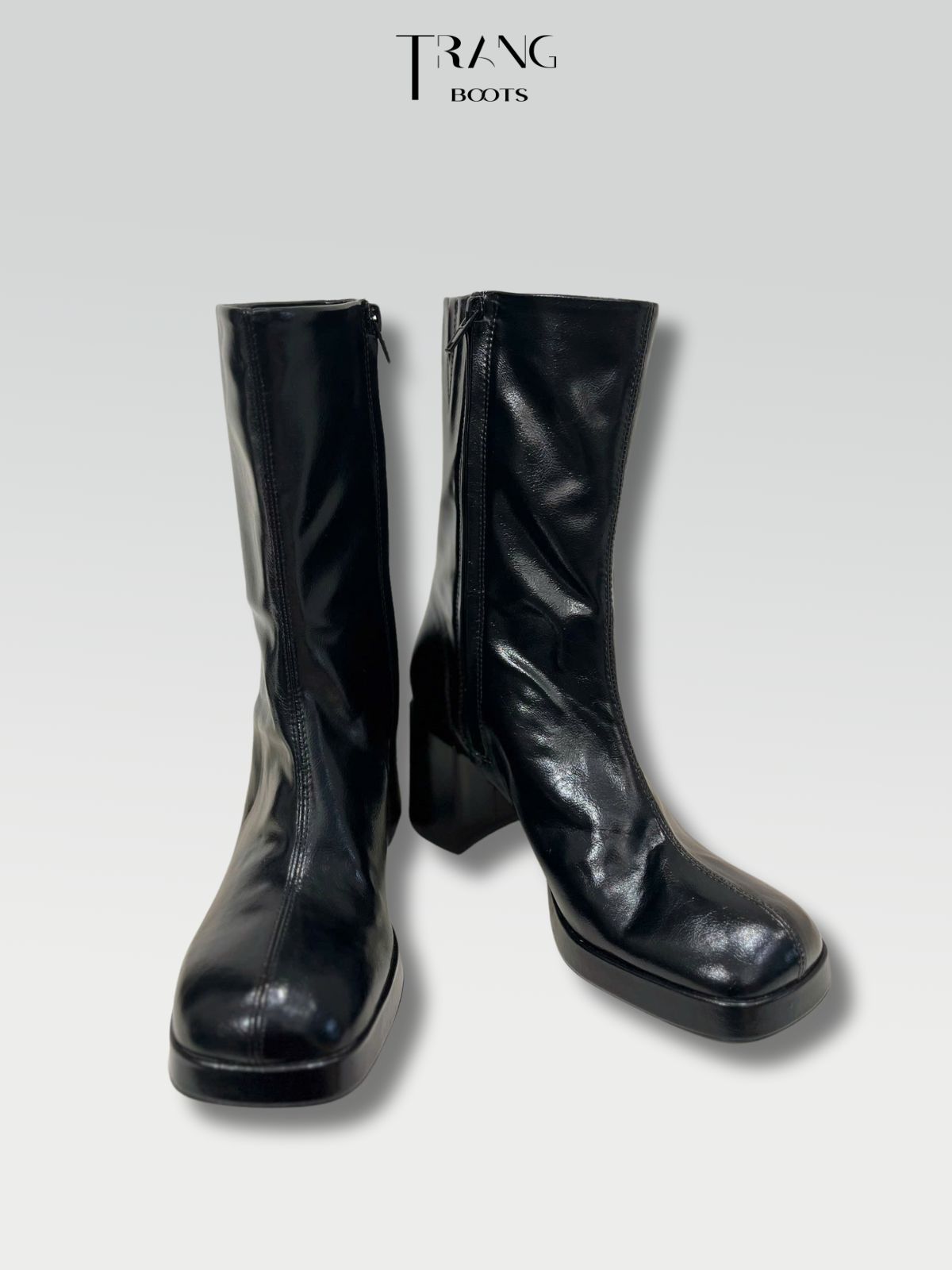 ANKLE BOOTS ZARA CỔ CAO ĐẾ TRỤ