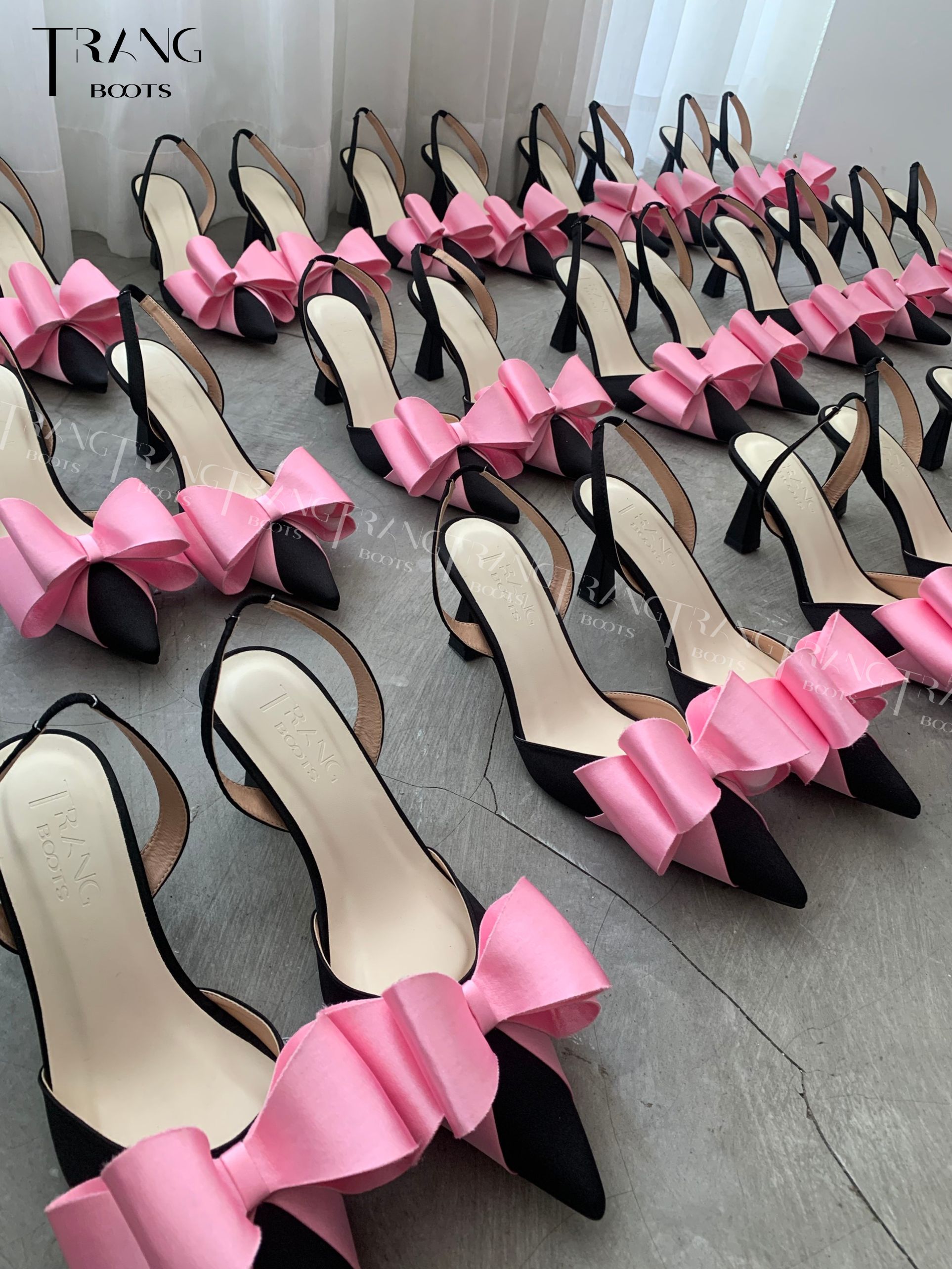 GIÀY CAO GÓT MŨI NHỌN PHỐI NƠ SANG TRỌNG GÓT 7CM LISA PHIÊN BẢN 2.0