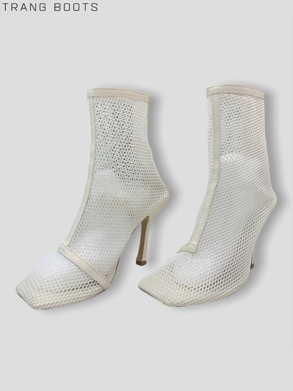 HIGHHEEL BOOTS LƯỚI MŨI VUÔNG GÓT 10CM