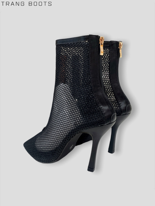 HIGHHEEL BOOTS LƯỚI MŨI VUÔNG GÓT 10CM