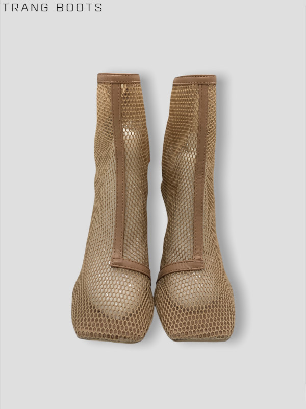 HIGHHEEL BOOTS LƯỚI MŨI VUÔNG GÓT 10CM