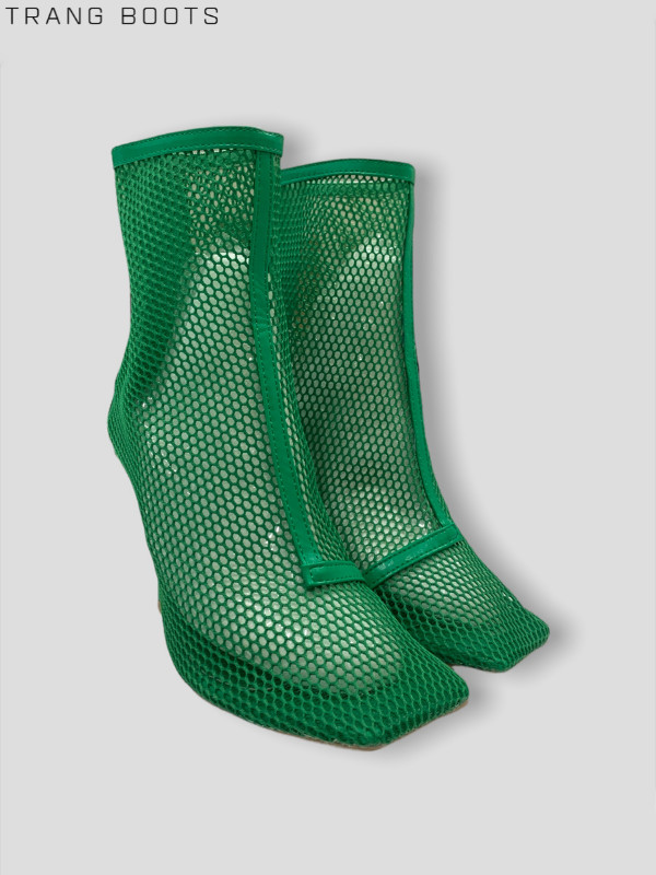 HIGHHEEL BOOTS LƯỚI MŨI VUÔNG GÓT 10CM