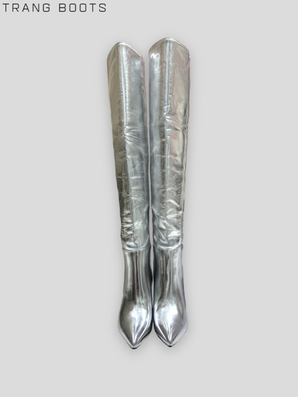 OVER KNEE BOOTS METALLIC GÓT NHỌN
