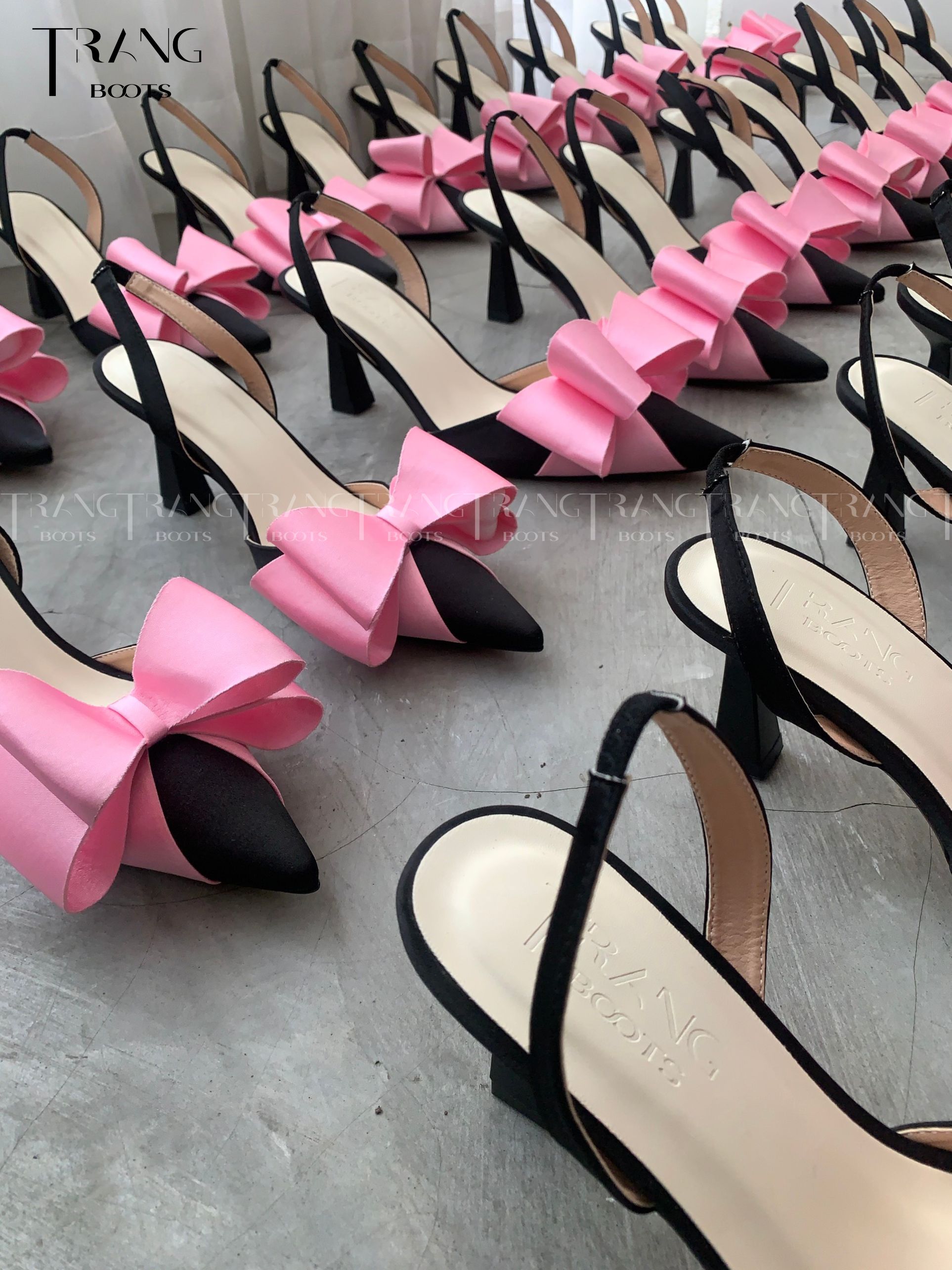 GIÀY CAO GÓT MŨI NHỌN PHỐI NƠ SANG TRỌNG GÓT 7CM LISA PHIÊN BẢN 2.0