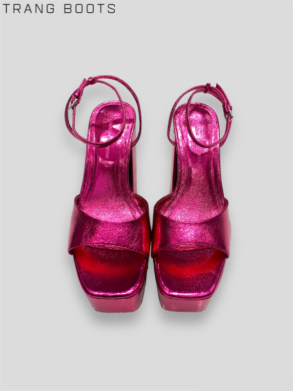 CAO GÓT ĐẾ ĐÚP METALLIC HỞ MŨI PULL & BEAR