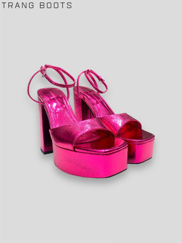 CAO GÓT ĐẾ ĐÚP METALLIC HỞ MŨI PULL & BEAR